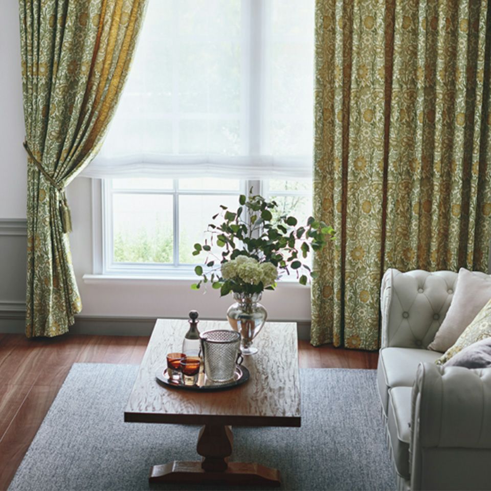 ピンク＆ローズ Morris Design Studio ドレープカーテン MM3126 【2.3