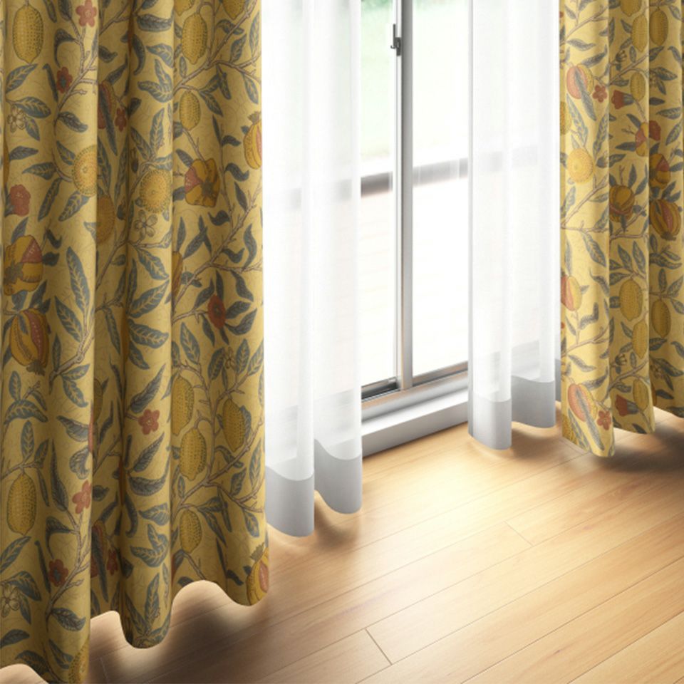 イメージ画像／「フルーツ」は1864年にモリスが第二作目の壁紙として描いたもので、当時は版木を用いてハンドプリントされていました