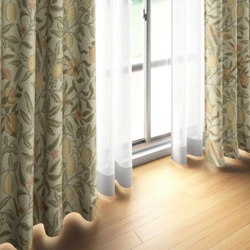 フルーツ Morris Design Studio ドレープカーテン MM3134 【2.3倍ヒダ