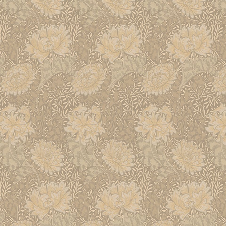 生地画像／花と葉、ベースは光沢の違う糸と織組織の立体感で、それぞれの表現を際立たせています