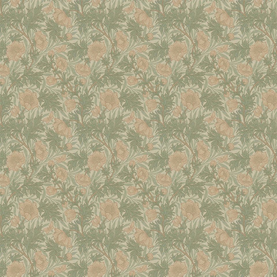 生地画像／シックな色調の多いモリス・コレクションの中ではめずらしい、淡い色使いのファブリックです