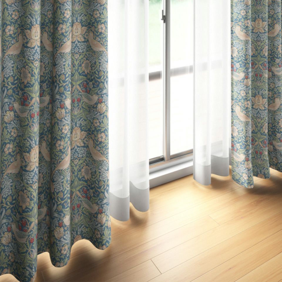 イチゴドロボウ Morris Design Studio ドレープカーテン MM3110 【1.5