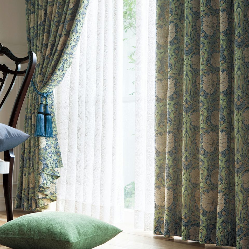 ピンパーネル Morris Design Studio ドレープカーテン MM3139 【1.5倍