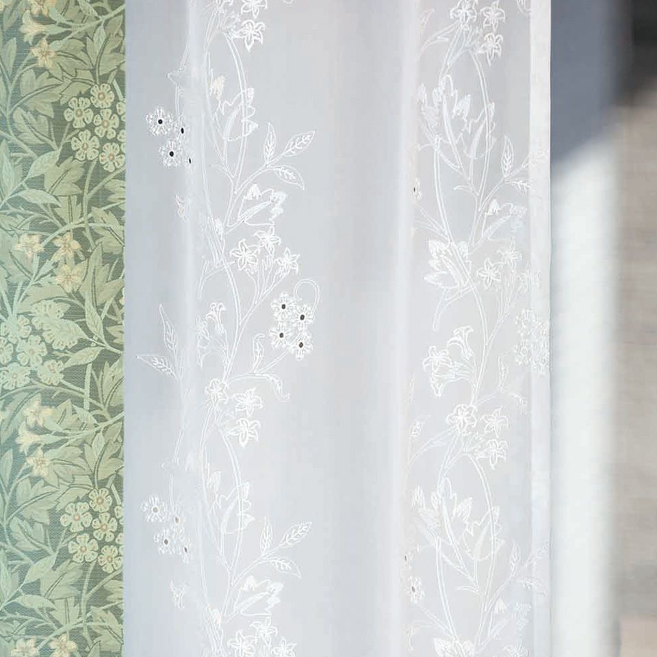 カーテン mayuming ジャスミン Morris Design Studio レースカーテン MM3159 【1.5倍ヒダ