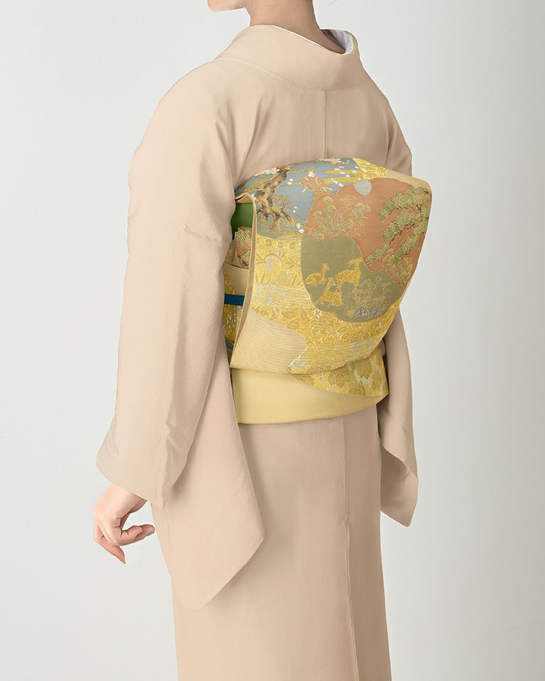 table runner 金彩琳派　帯リメイク　正絹　川島織物 table runner 川島織物 金彩華紋 帯リメイク 長尺 - メルカリ